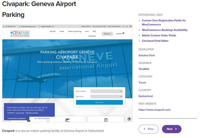 woocommerce example geneva airport