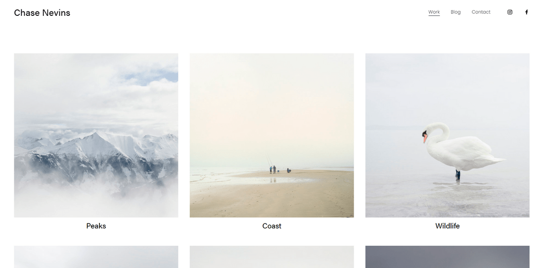 best squarespace template for portfolios nevins