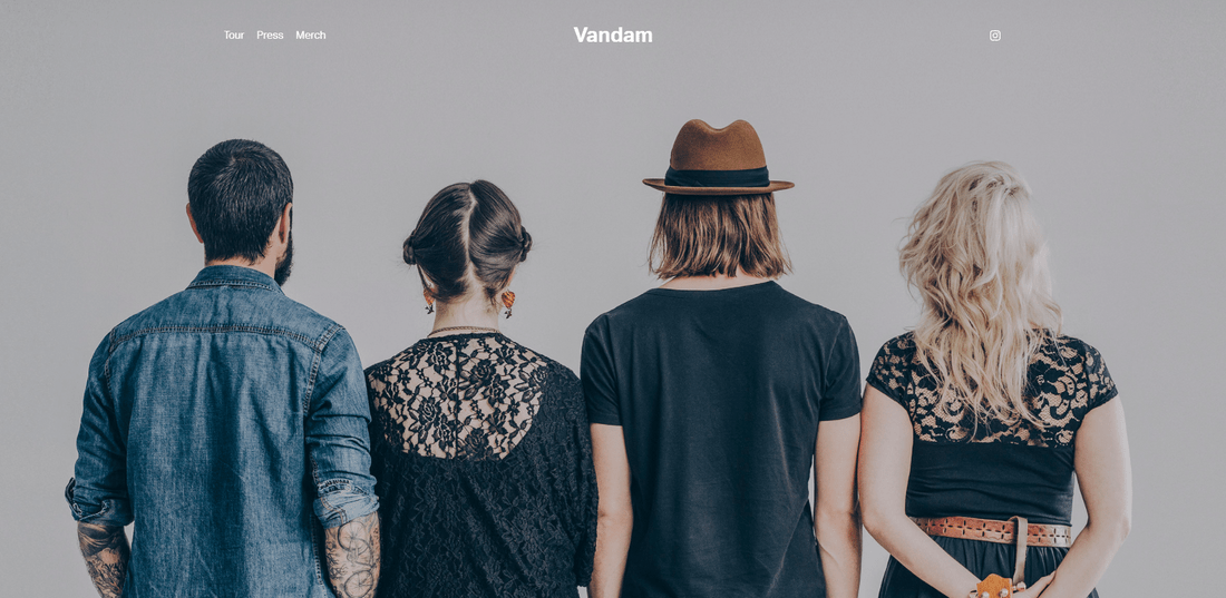 best squarespace template musician vandam