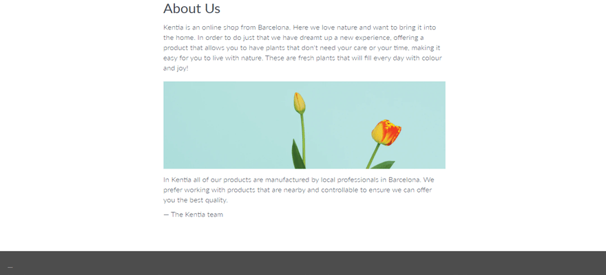 about us page