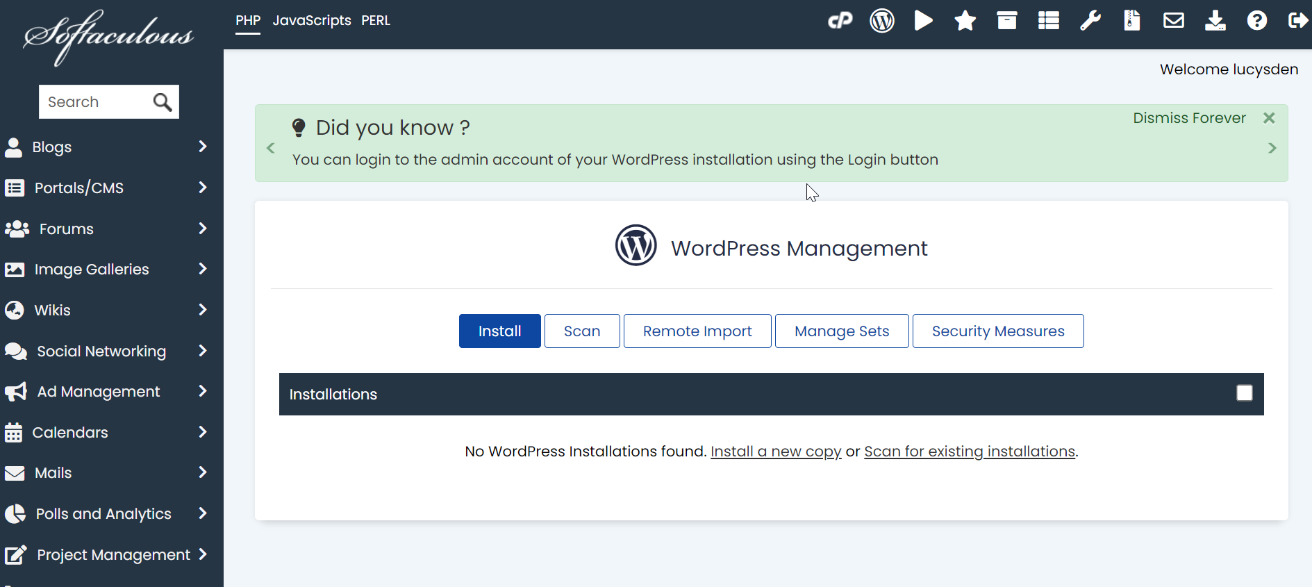 A2 Hosting wordpress management