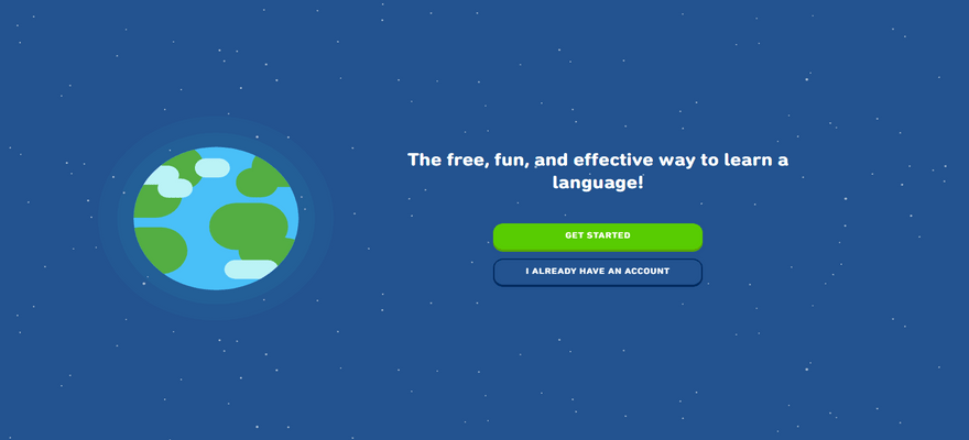 duolingo website illustration background example