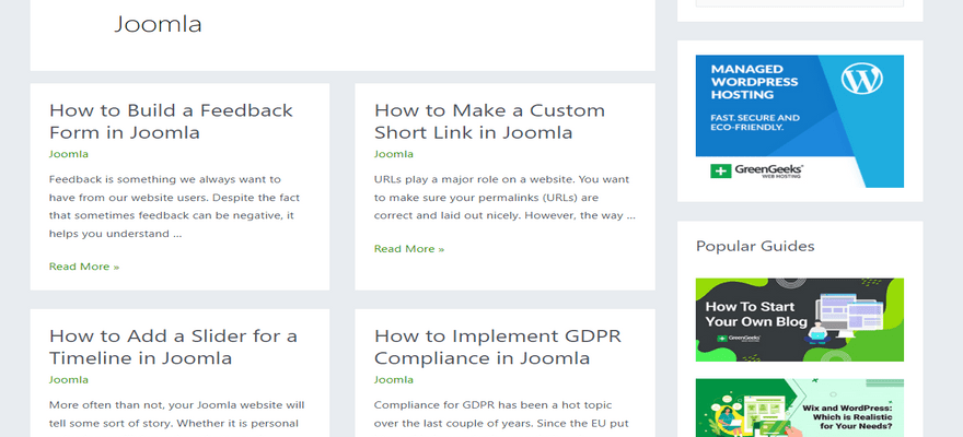 greengeeks joomla tutorials