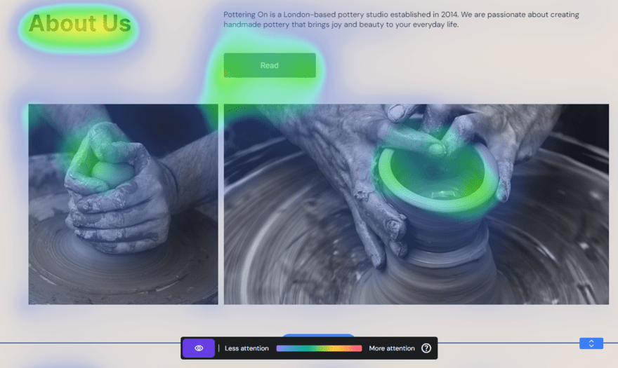 AI heatmap example on Hostinger website