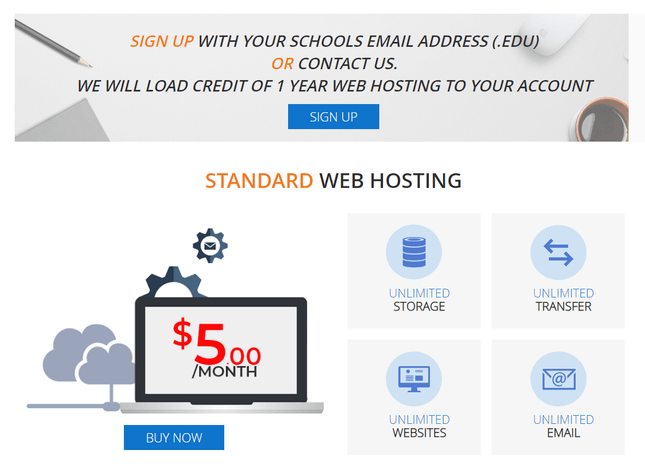 interserver.net free student hosting