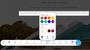 a colour picker and text editing bar