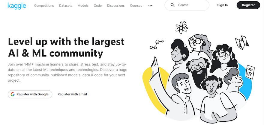 Kaggle website screenshot