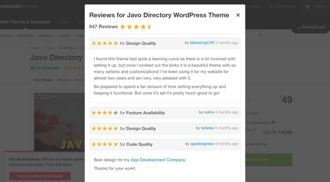 WordPress theme reviews