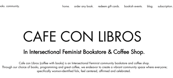 Cafe Con Libros website