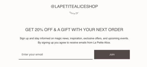 La Petite Alice website