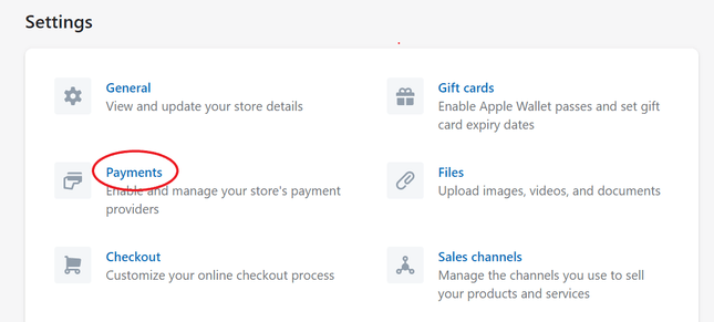 how to set up shopify payments