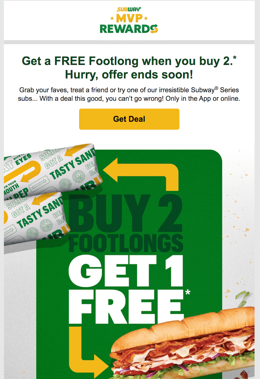 Subway restaurant newsletter example