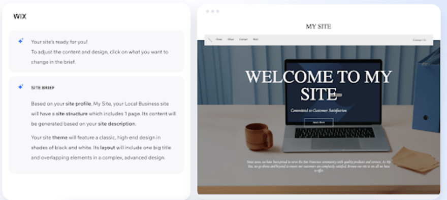 Building a website with Wix ADI