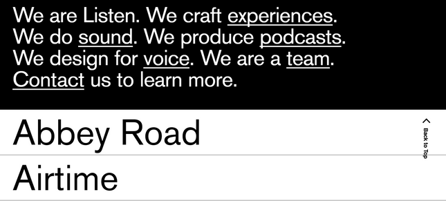 we are listen font example building online portfolio