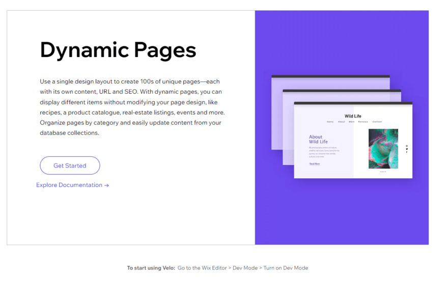 wix dynamic pages creation