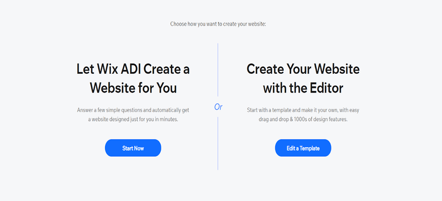 Wix editor or ADI