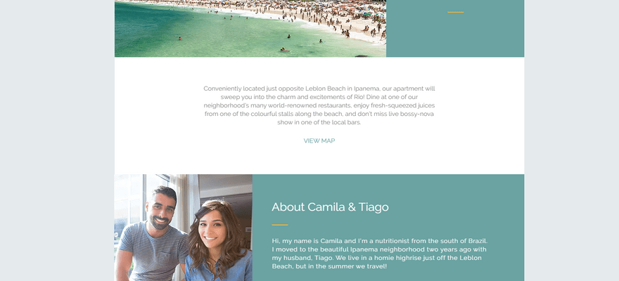 wix hotel template be my guest about info