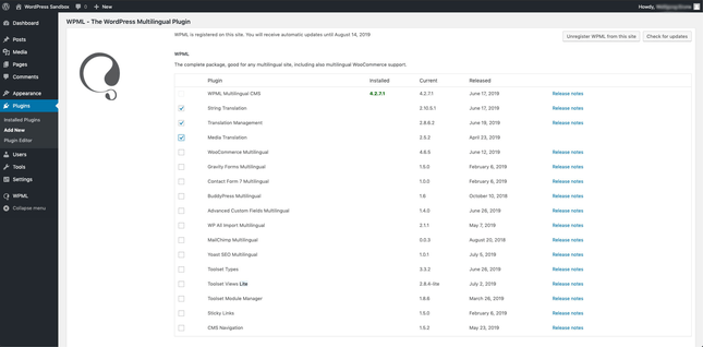 wpml plugin installation